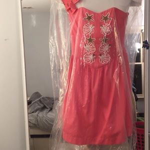 lilly pulitzer strapless dress